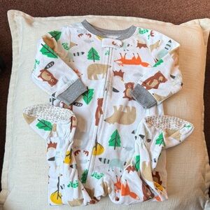 Carter's Multicolor Animal Print Footed fleece Pajamas